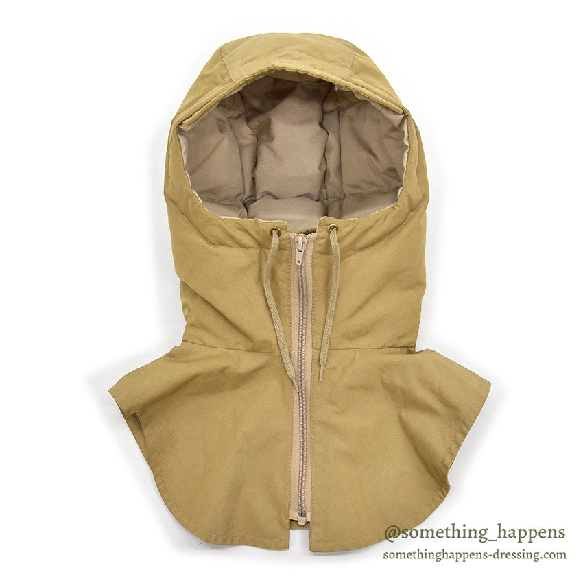 1980's EDDIE BAUER DOWN HOODIE NECK CAPE...M