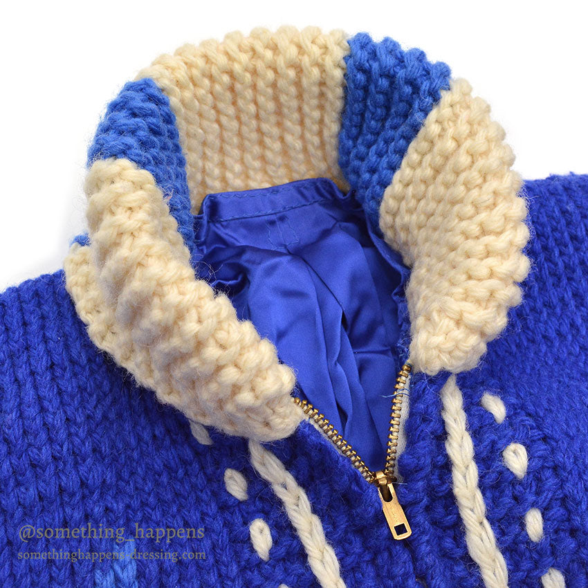 1960's FISH PATTERN COWICHAN SWEATER...