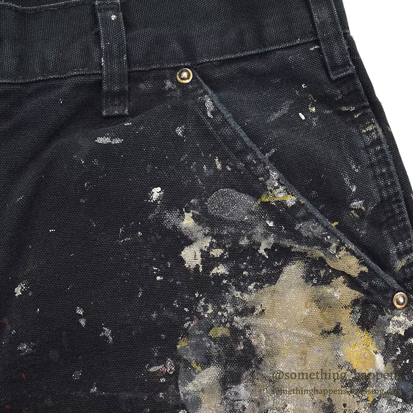 1990's CARHARTT BLACK DOUBLE KNEE DUCK PAINTER PANTS... W31/L31