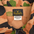 ~1980's DEERSKIN CAMO ZIP-UP CHAMOIS JACKET / UNUSUAL COLOR ... XL