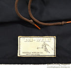 1950's SKI-WELL SEATTLE WOOLEN CO. BLACK NYLON ANORAK PARKA...