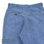 1960's UNKNOWN DENIM WORK TROUSERS / WESTERN COSTUME CO. ... W31/L31