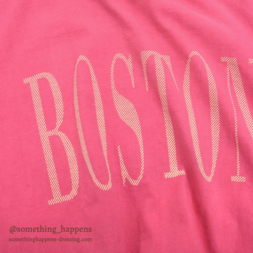 1990's ONEITA BOSTON T-SHIRT / PINK... L