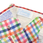 1970's DENHAM MULTICOLOR GINGHAM CHECK PANTS... W36/L28