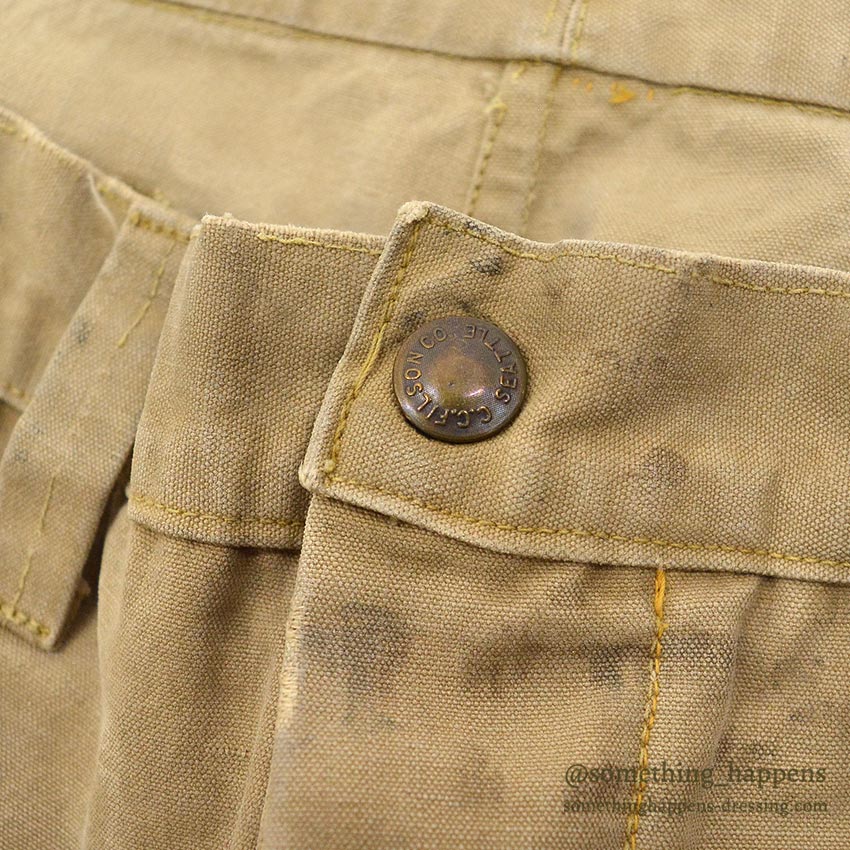 1930's~ C.C.FILSON FIL-CLO DOUBLE KNEE DUCK PANTS ... W35/L28