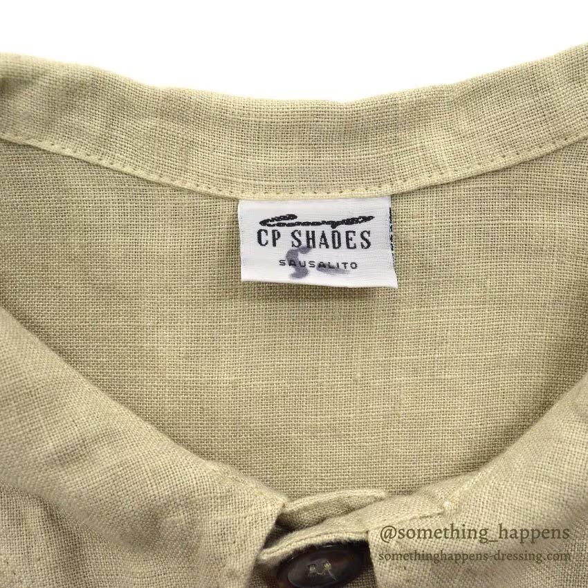 1990's CP SHADES LINEN WORK JACKET / TAN... M