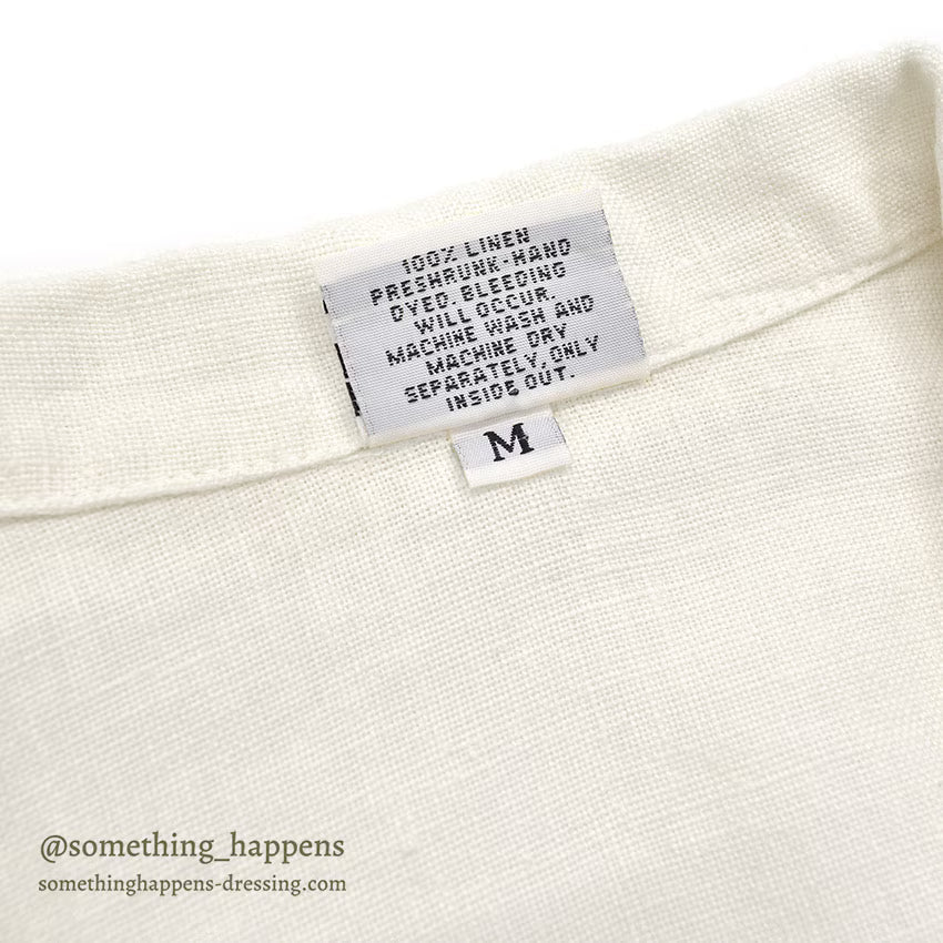 1990's CP SHADES LINEN WORK JACKET / WHITE ... M