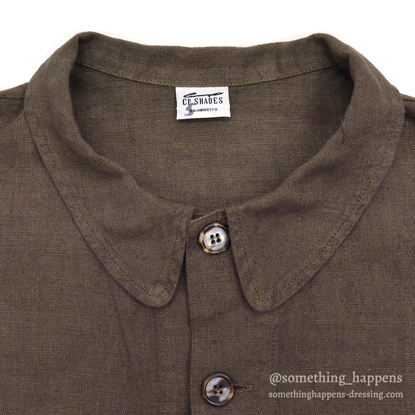 CP SHADES LINEN WORK JACKET / BROWN ... L