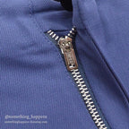 1960's RAYON YELLOW LINE BLUE SLACKS... W32