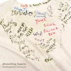 1970's FRUIT OF THE LOOM HAND MESSAGE AND DRAWN T-SHIRT ... M