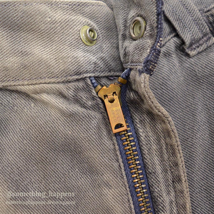 1960's UNKNOWN BLACK FADED FRISCO PANTS ... W32/L27