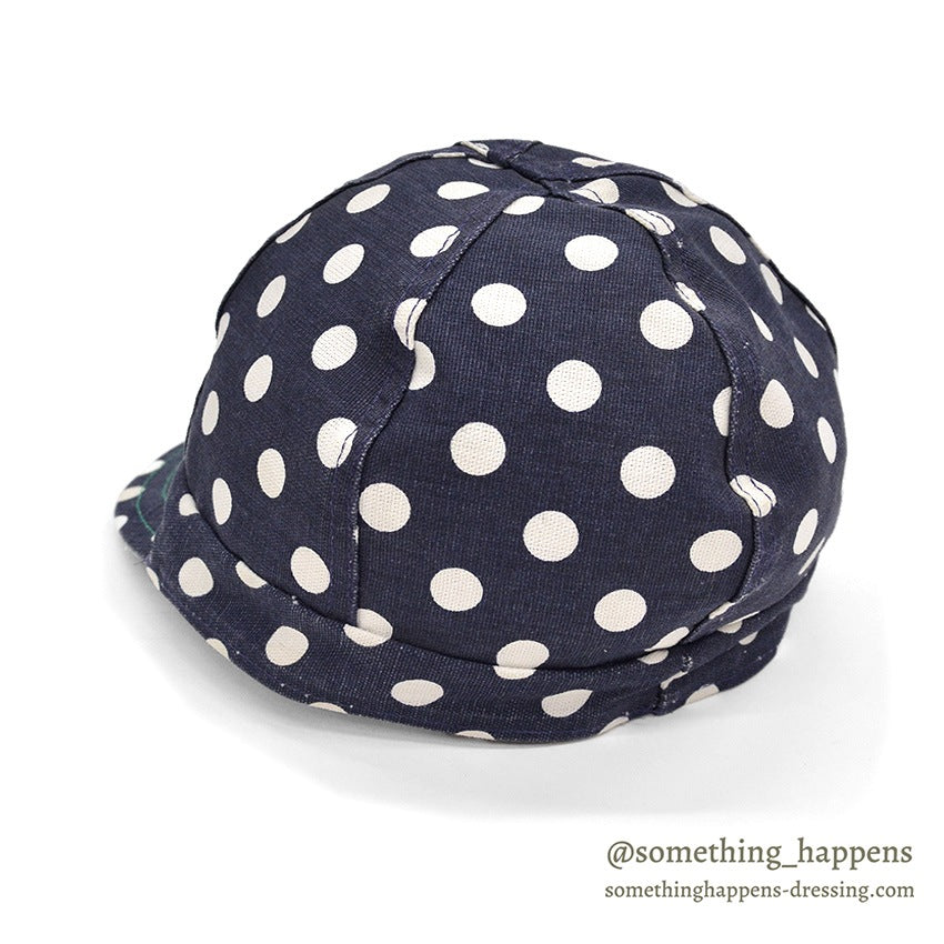1970's~ KROMER POLKA DOTS CAP / NAVY... 71/2