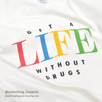 1990's HANES GET A LIFE WITHOUT DRUGS T-SHIRT ... L