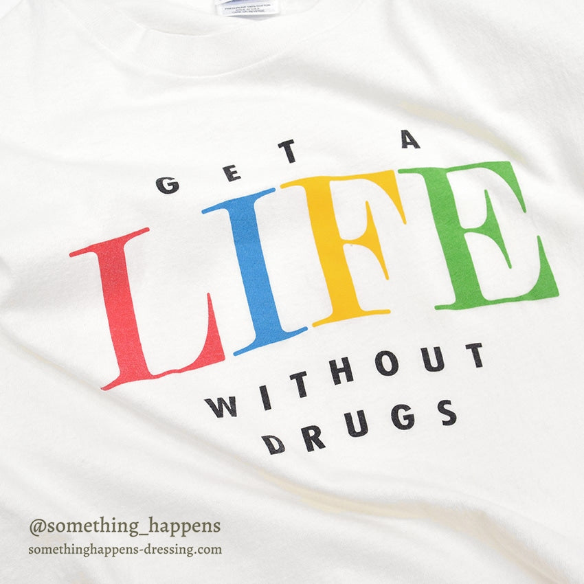 1990's HANES GET A LIFE WITHOUT DRUGS T-SHIRT ... L