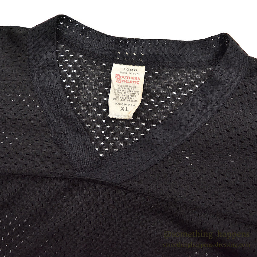 1960's SOUTHERN ATHLETIC FOOTBALL MESH JERSEY / BLACK ... XL