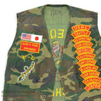~1980's USMC OKINAWA EMBROIDERY TOUR VEST / HEAVY EQUIPMENT MECHANIC...