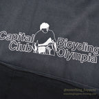 1980's~ HANES CAPITAL BICYCLING CLUB OLYMPIA L/S T-SHIRT / CUSTOMIZED POCKETS ... XL