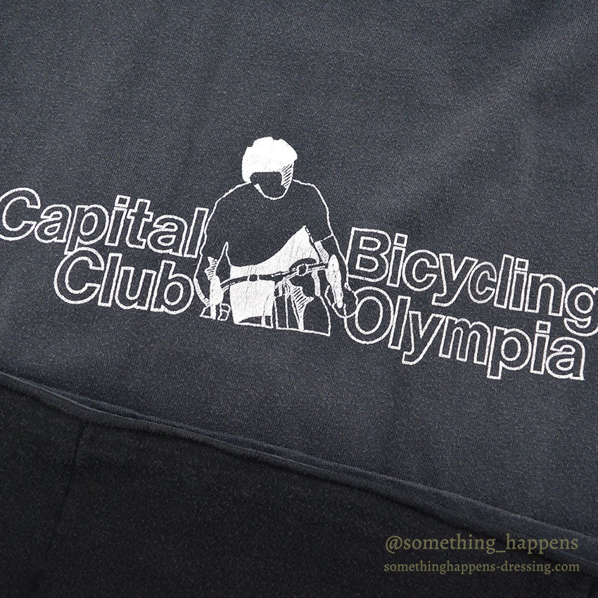 1980's~ HANES CAPITAL BICYCLING CLUB OLYMPIA L/S T-SHIRT / CUSTOMIZED POCKETS ... XL