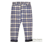 1960's INDIA MADRAS 5 POCKETS COTTON PANTS / TAPERED LEG ... W35/L29