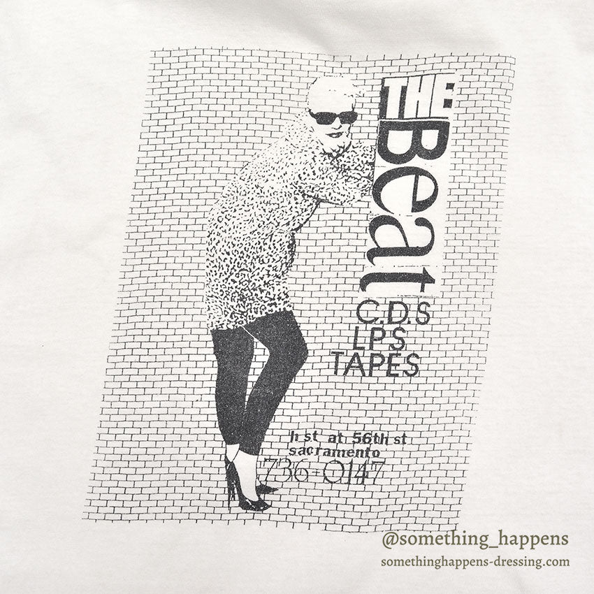 1980's~ HANES THE BEAT SACRAMENTO RECORD SHOP T-SHIRT ... L