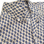 1960's KEY WEST PAISLEY-LIKE PATTERN SHIRT / BLUE ... M