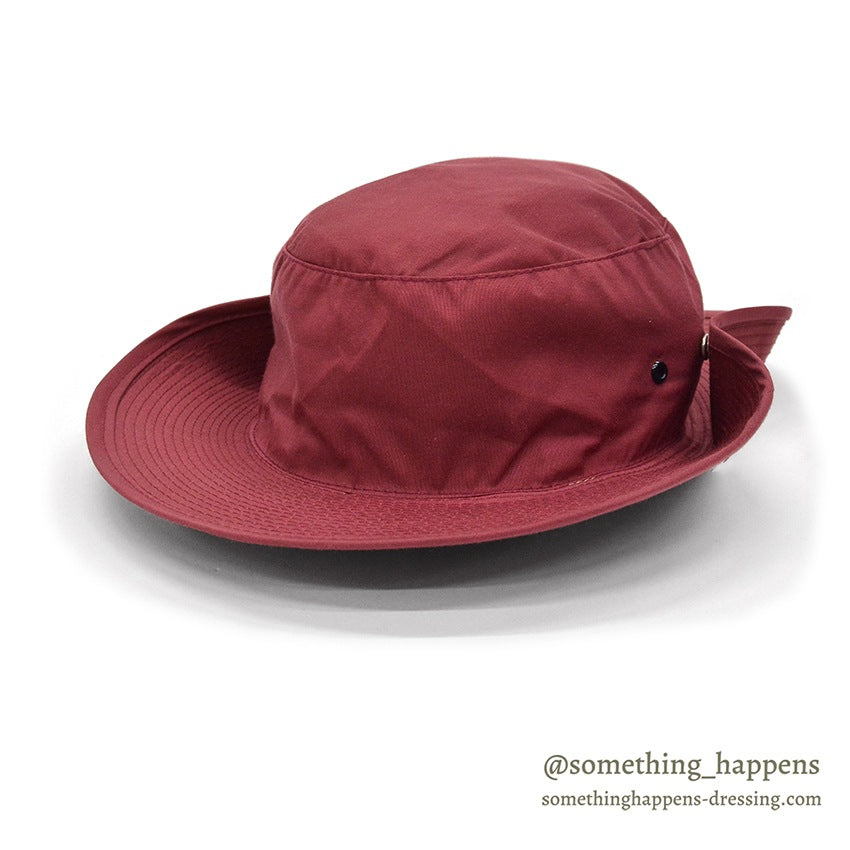 1980's DEADSTOCK COLUMBIA TECHNICLOTH SUN HAT / BURGUNDY RED...L