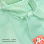 1950's~ DEADSTOCK DU PONT NYLON SEERSUCKER S/S SHIRT / MINT GREEN ... M