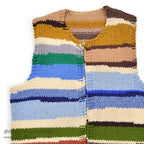 1960's~ MULTI COLOR HOME MADE COWICHAN VEST ...
