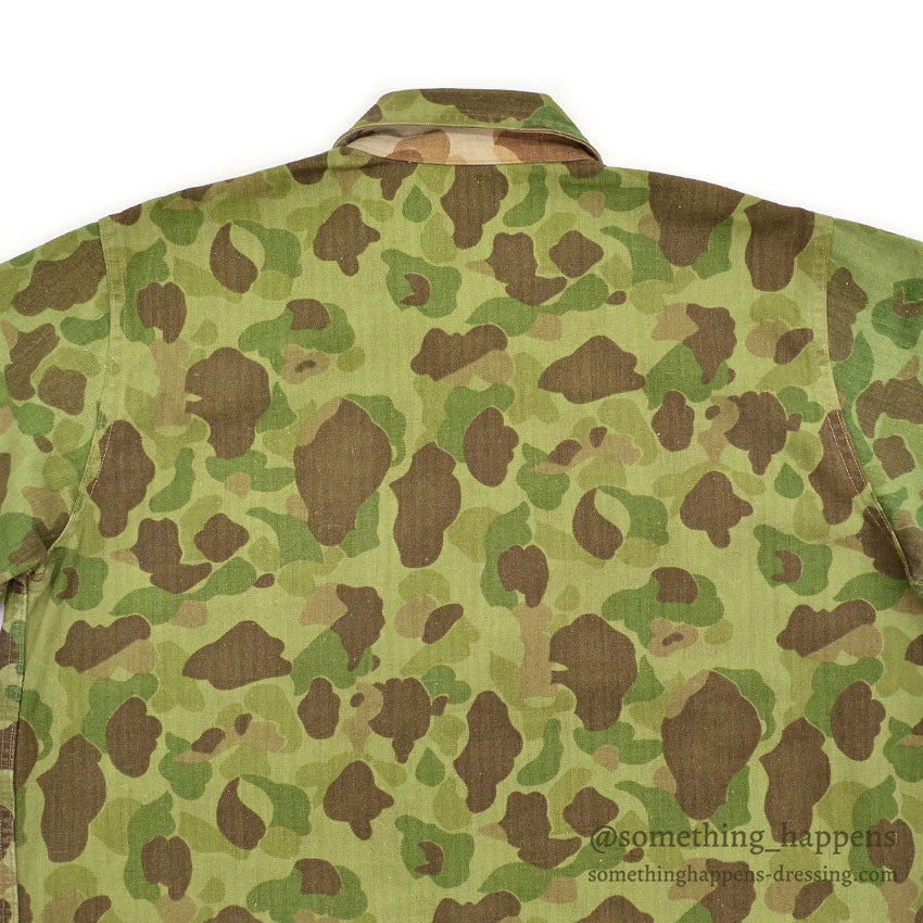 1940's U.S.M.C. WW2 P-44 DUCK HUNTER CAMO TWO-TONE HBT JACKET / MINT CONDITION ... 38