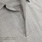 1950's BLACK / WHITE PLAID PULLOVER RAYON SHIRT...