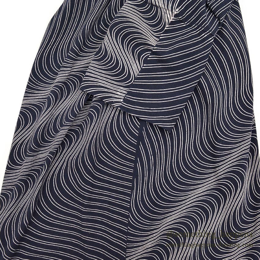 1990's ANDAZIA KILLER WAVE PATTERN ART T-SHIRT / NAVY ... L