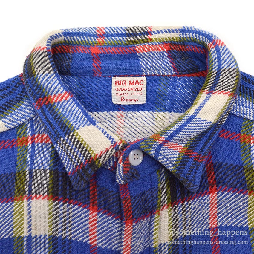 1960's BIG MAC HEAVY FLANNEL VEST / CUT OFF ... XL