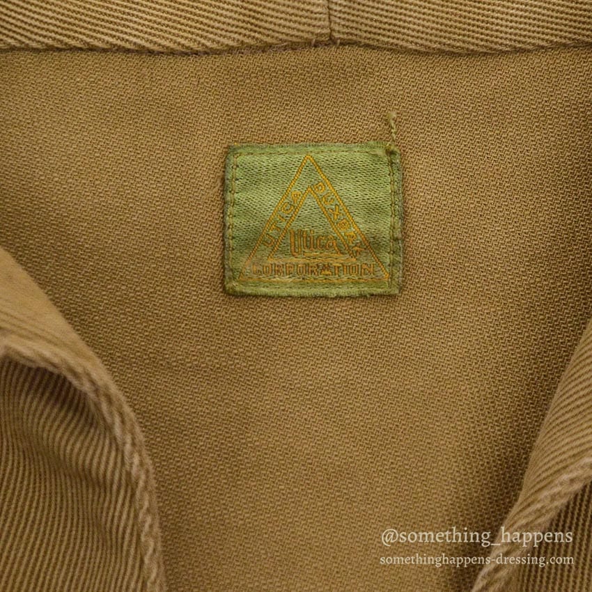 ~1930's UTICA DUXBAK LACE UP PULLOVER SHIRT / UNUSUAL DETAIL ...