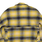 1940's~ YELLOW / BLACK PLAID DOUBLE MACKINAW WOOL JACKET / VERY RARE COLOR ...