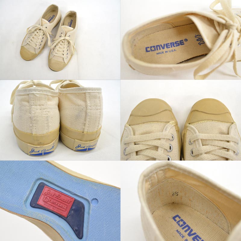 90's　デッドストック CONVERSE ジャックパーセル　キャンバス　SIZE 6 1/2