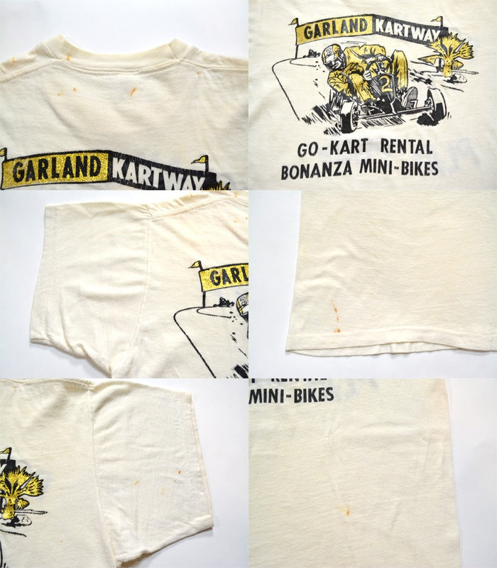 60's　CHEROKEE 'RELAX DAILY…'  GO KART 両面プリント 染み込み Tシャツ レア　SIZE M