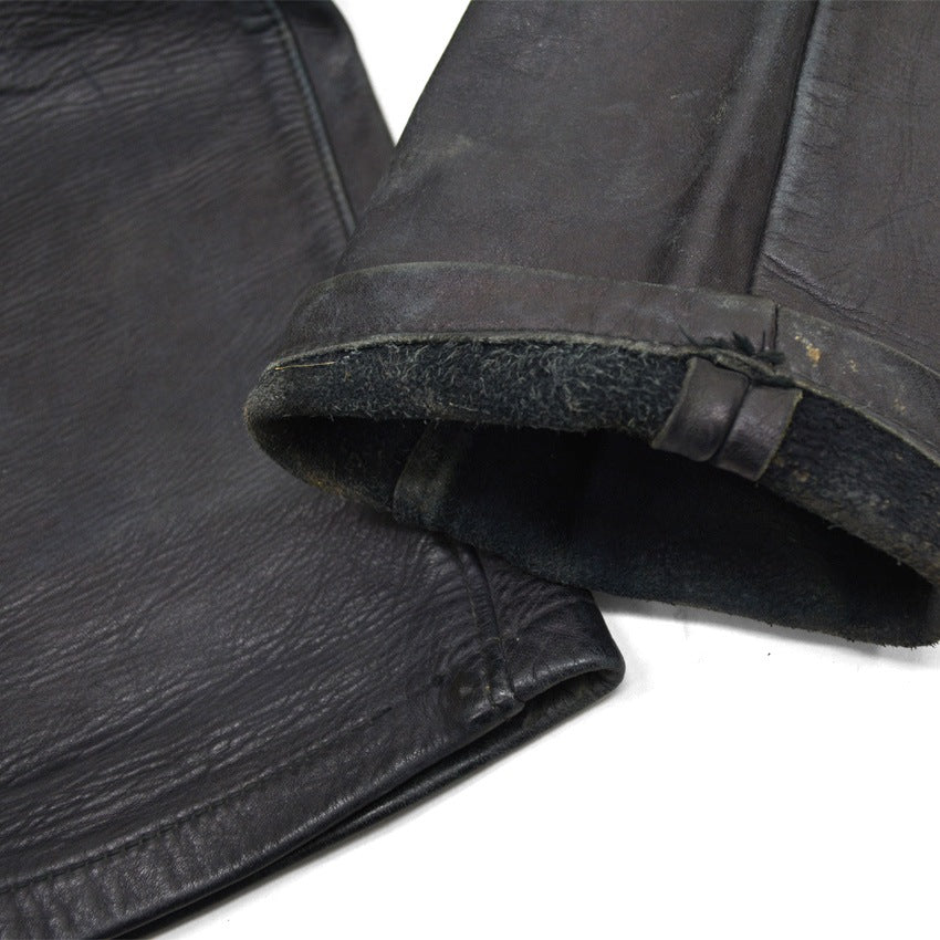 50's Langlitz Leathers ラングリッツレザー レザーパンツ 初期グリーンタグ!!... W31×L28