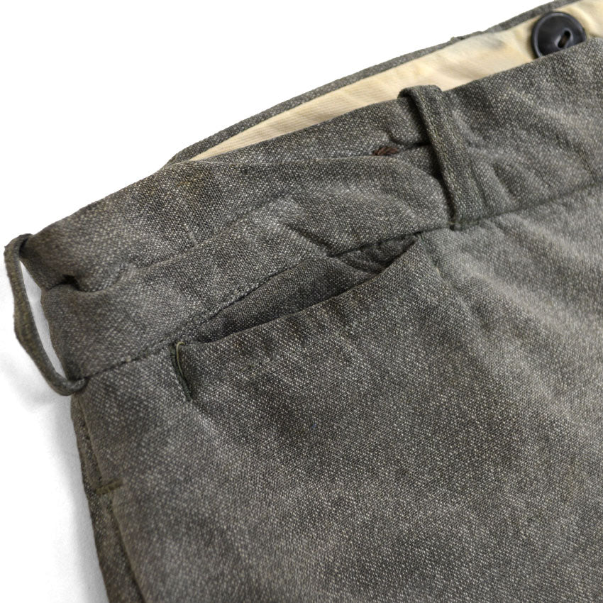 〜50's ごま塩 ブラックシャンブレー ワークパンツ... 実寸 W34×L28