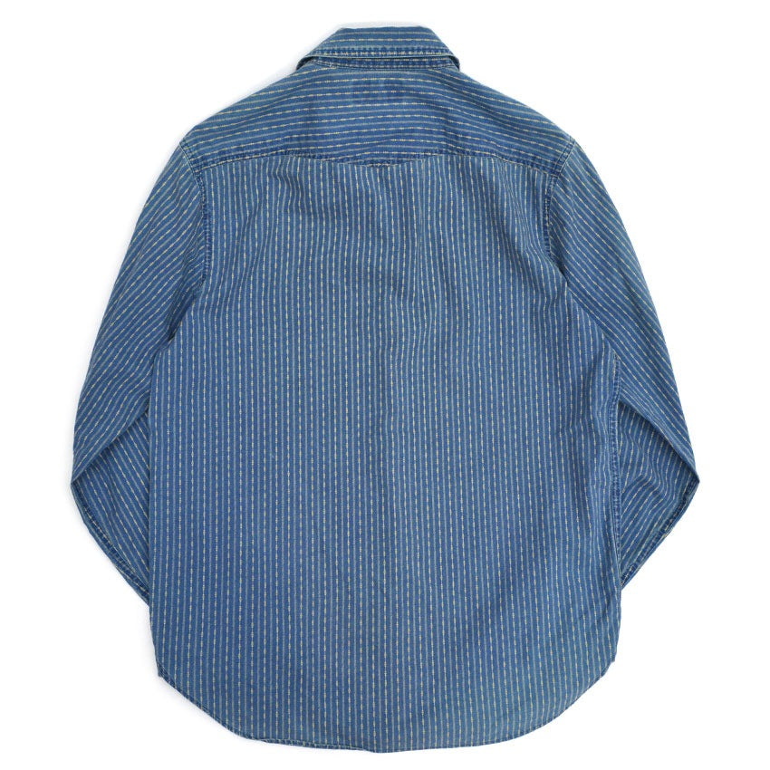 Polo by Ralph Lauren 'Indigo Calico' Chin Strap Gusseted Shirt... M