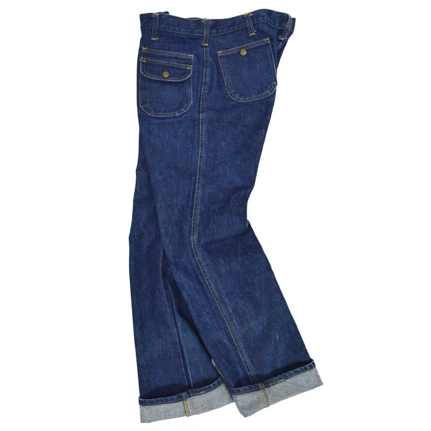 70's Lee 244-1347 デニムブッシュパンツ ストレート 濃紺 ...W34×L32