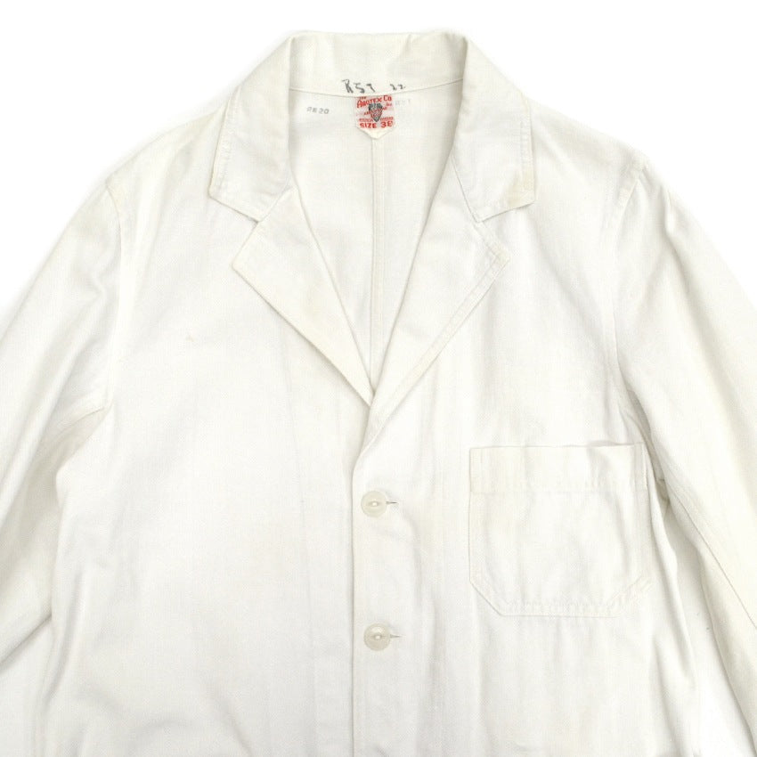 50's The AROTEX Co. Inc. Plain White Work Jacket ... 38