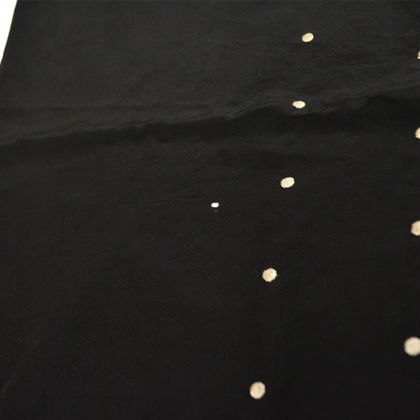 Old Polka Dots Black & Silver Scarf...