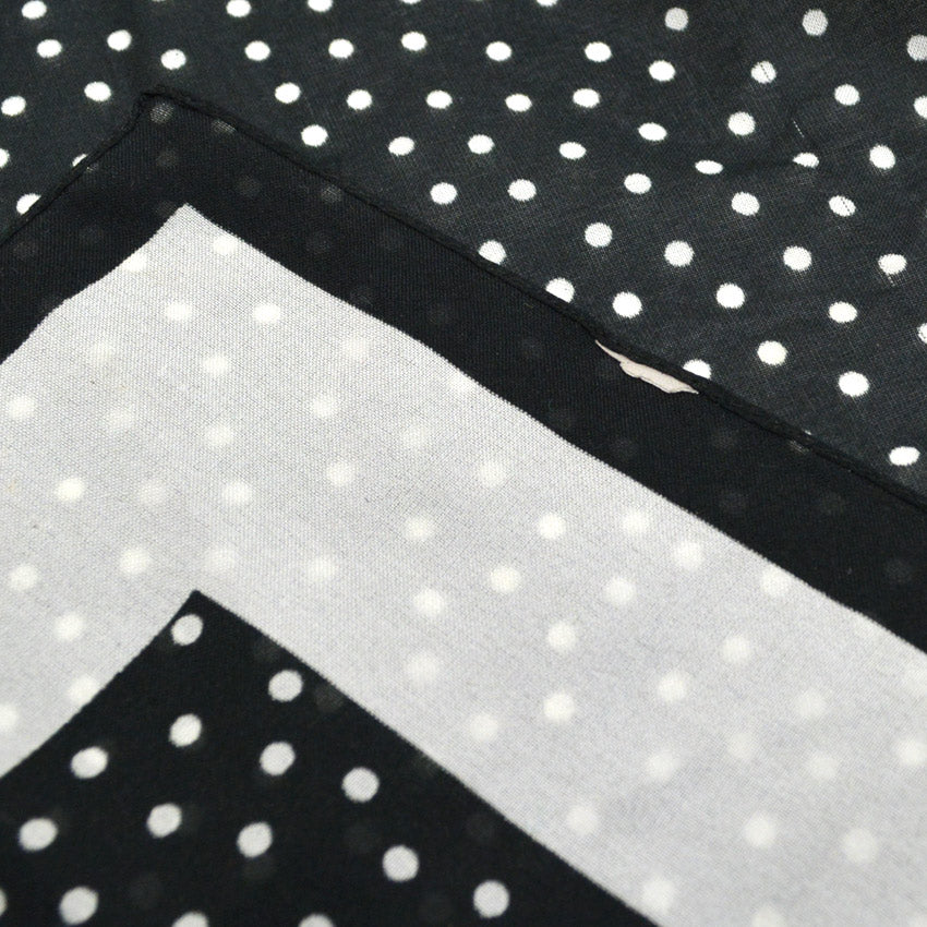 Old Polka Dots Black and White Scarf...