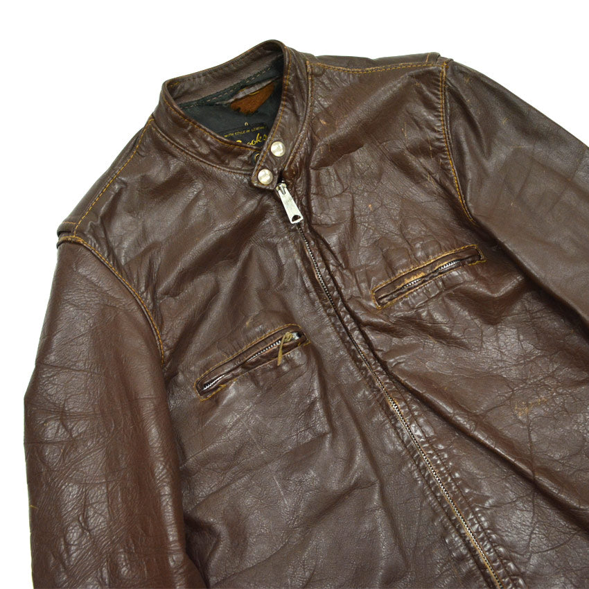 60's BROOKS 'Cafe Racer' SINGLE RIDERS BROWN... 38