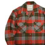 50's Cranbrook Red×Green wool check shirts...M