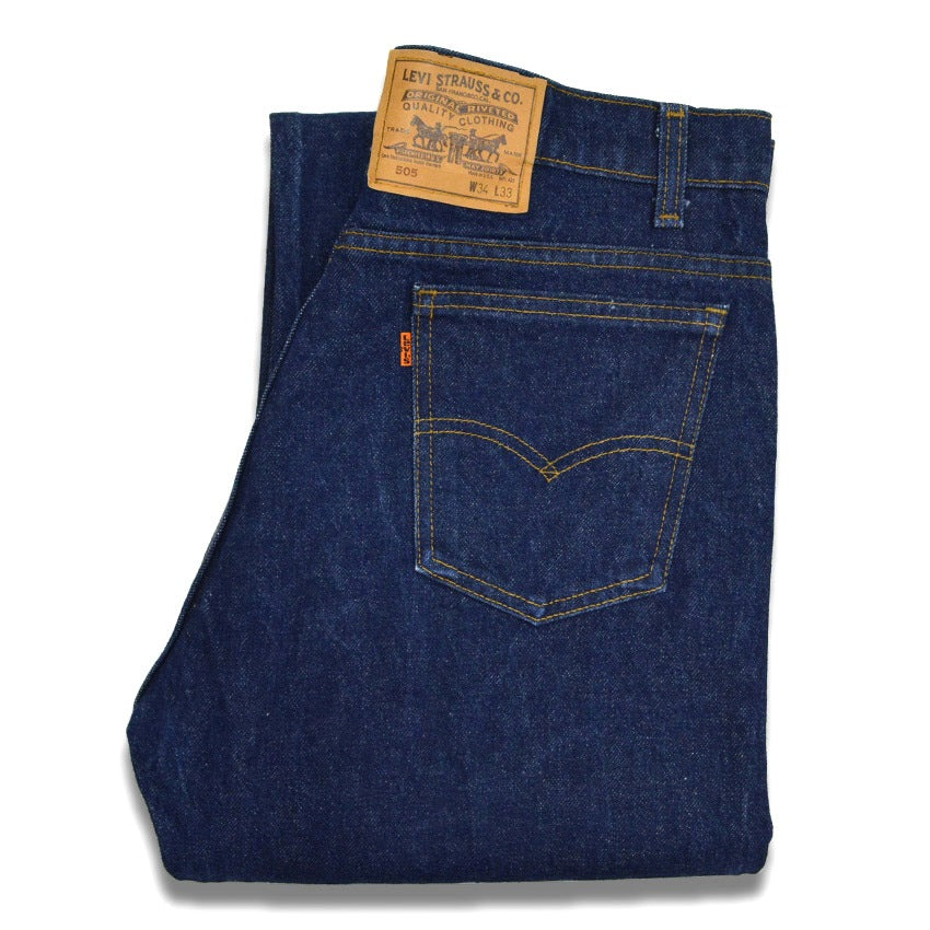 90's Levi's 505 Denim Pants, washed a few times, dark navy... W33 x L34