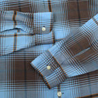 60's~ BRENT PLAID RAYON SHIRTS...M