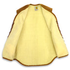 70's Deadstock Carhartt Brown Duck Vest with Boa... M