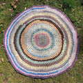Old American Circle Braided Rug Handmade ... 大 118cm