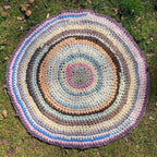 Old American Circle Braided Rug Handmade ... 大 118cm